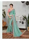 Blue Colour Norita Latest Heavy Jacquard Silk Cord and Gota Embroidery Work Party Wear Saree 11406
